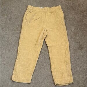 Madewell Casual Women's Textured Pull-On Pants in Mustard, Large